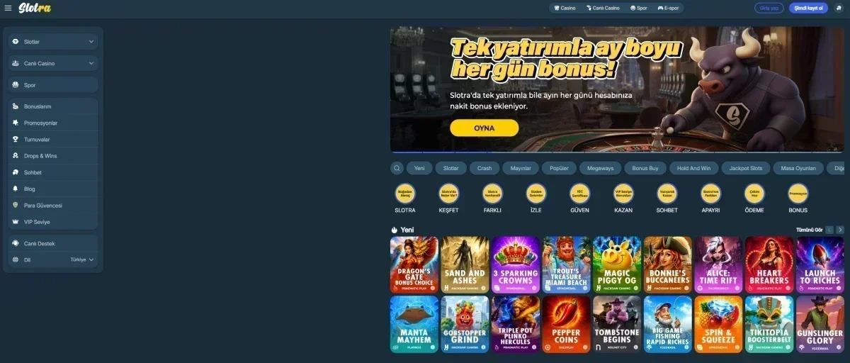 Slotra ekran görüntüsü